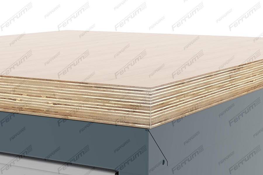 Столешница "Premium" из влагостойкой шлифованной фанеры с лаковым покрытием, 1310